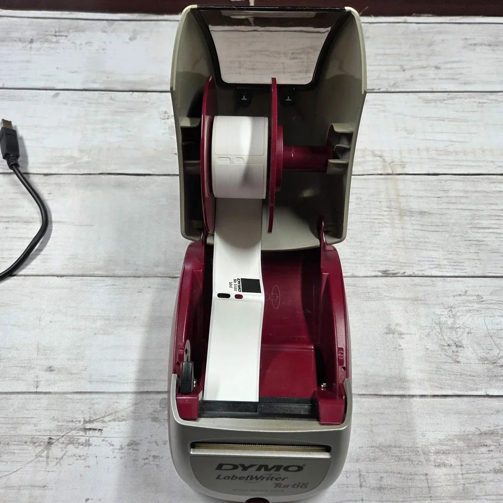 DYMO LabelWriter Turbo 330‎ Thermal Printer Silver Burgundy 90884 USB Office